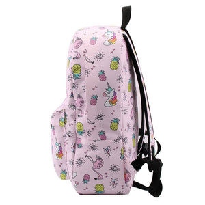 Watercolor Mermaid Cats Mint Green Water Resistant Backpack School Bag