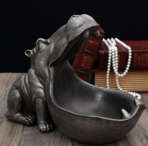 Hippopotamus Mouth Open Resin Sculpture statue Home Decoration