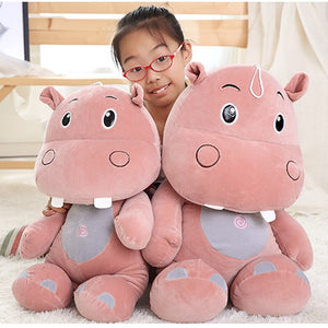 Super Soft Elephant Hippopotamus Rhinoceros Plush Toy Doll Baby Pillow