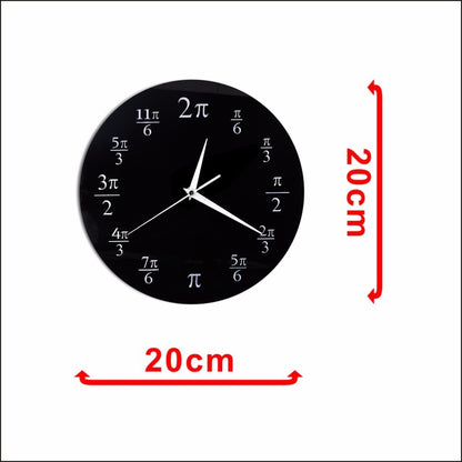 Pi Mathematical 3.14 Acrylic Black Wall Clock