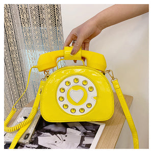 Retro Classic Telephone Shape Purses Handbags Shoulder Bag