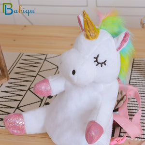 Sleeping Unicorn Soft Plush Backpack Doll Bag