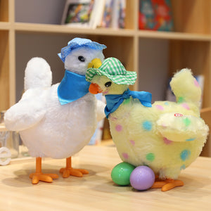 Funny Chicken Hens Lay Eggs Singing & Dancing Electric Pet Plush Toys Gifts