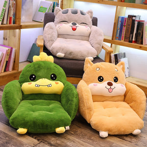 Cute Cartoon Chair Cushion Stuffed Plush Pillow Seat Pad Home Decorative
