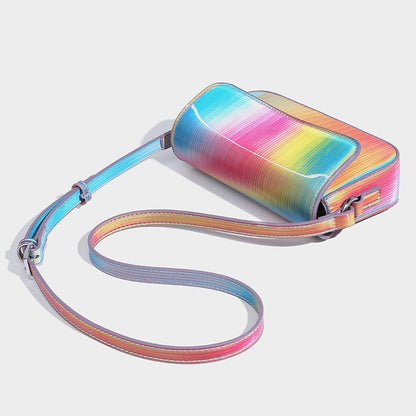 Colorful Laser Rainbow Mini Clutch Shoulder Bag Handbag