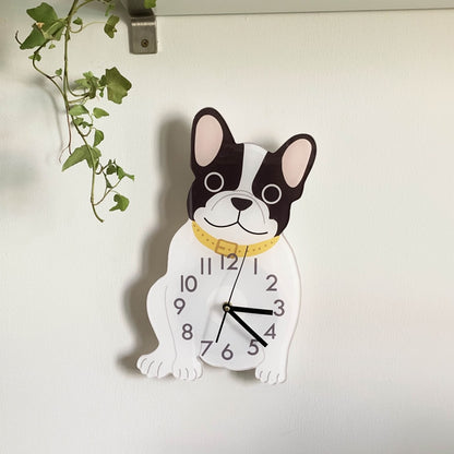 Lovely French Bulldog Children's Room Wall Clock