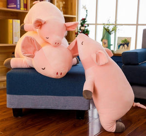 Cute Giant Sleeping Pig Piglet Stuffed Soft Pillow Plush Doll