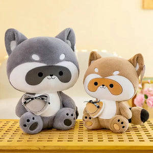 Cute Cartoon Raccoon Plush Stuffed Doll Children Gift