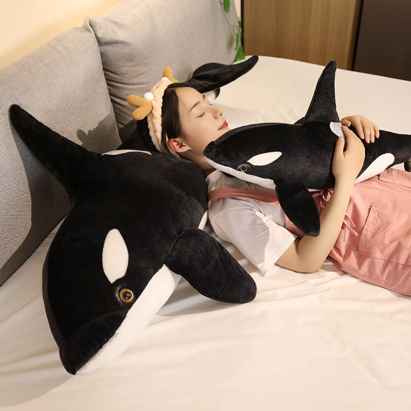 Cute Lifelike Orca Killer Whale Soft Plush Stuffed Pillow Doll Toy