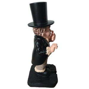 Funny Butler Man Covering His Nose Stand Rack Paper Holder Statue Toilet Decoration