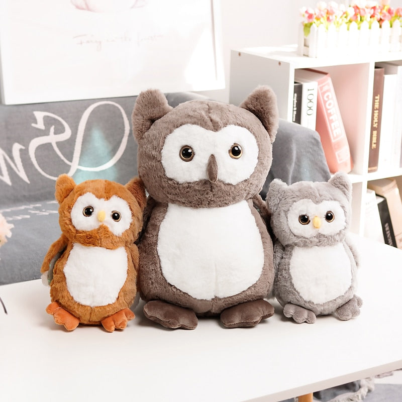 Cute Lifelike Owl Bird Soft Stuffed Plush Toy Doll
