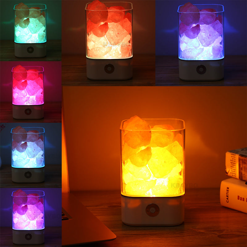 Crystal Natural Himalayan Salt LED Lamp Air Purifier
