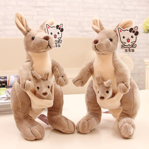 Cute Kangaroo with Baby Soft Plush Stuffed Toy Doll