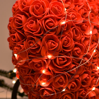 Beautiful Rose Flower Heart Shape LED Night Light Room Decor Gift