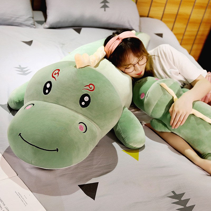 Lovely Long Dinosaur Large Size Plush Stuffed Doll Pillow