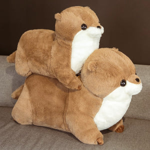 Cute Lifelike Otter Seal Soft Plush Stuffed Pillow Doll