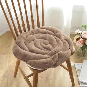 Rose Flower Lanke Chair Pad Seat Cushion