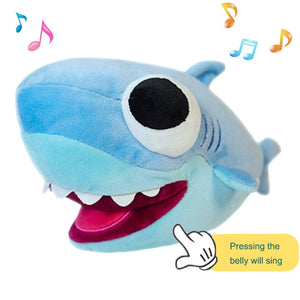 Lovely Shark LED Music Soft Plush Toy Pillow Doll Gift