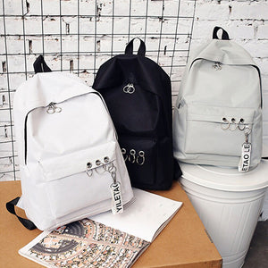 Basic CasualNylon Mini Canvas Backpack School Bag For Girl
