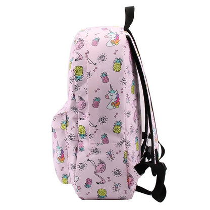Lovely Pug Dog Water Resistant Backpack School Bag
