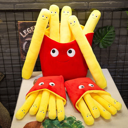 Funny Cartoon A Bag of French Fries Stuffed Plush Pillow Doll