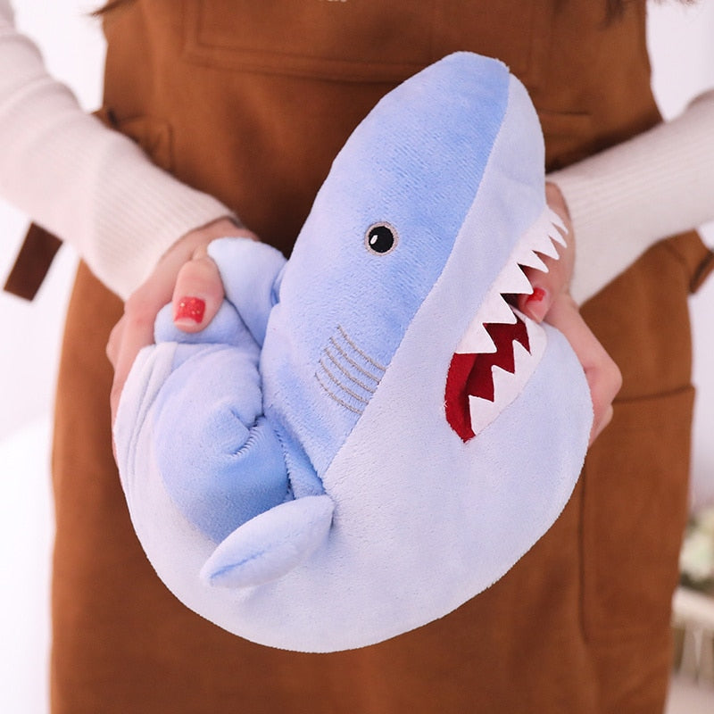 Lovely Shark Warm Plush Indoor Shoes Shark Lover Gift