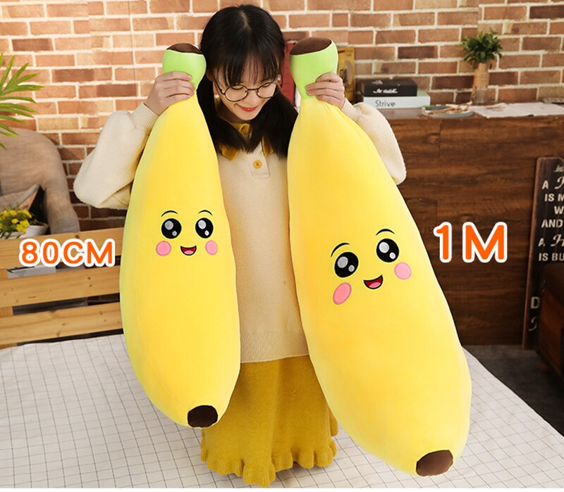 Giant Stuffed Peeled Banana Soft Plush Fruit Toy Cute Pillow Kids Doll –  FMOME TOYS