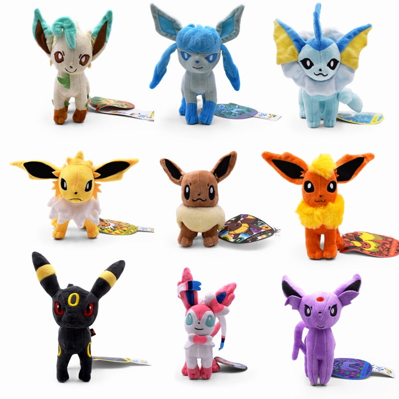 Cute Pokemon Evolve Eevee Shiny Stuffed Plush Doll Toy Gift - MsHormony