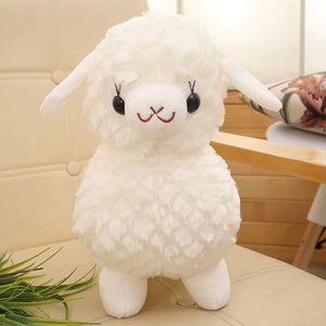 Cute White Lamb Alpaca Plush Stuffed Pillow Doll