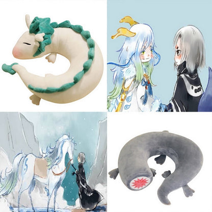 Cartoon Anime Haku Dragon Plush U Shape Pillow Doll