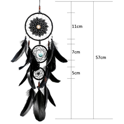 Black Feather Crafts Dreamcatcher Wind Chimes Indian Style
