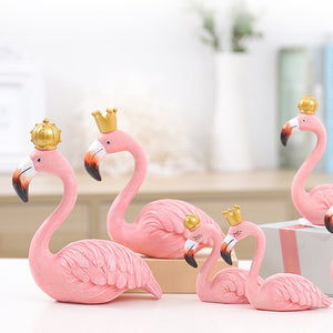 Resin Flamingos Figurine Crafts Statue Decoration