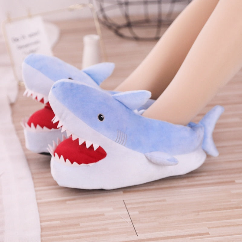 Lovely Shark Warm Plush Indoor Shoes Shark Lover Gift