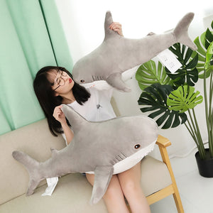 Cute Cartoon Shark Large Size Soft Plush Long Cushion Pillow Doll Gift