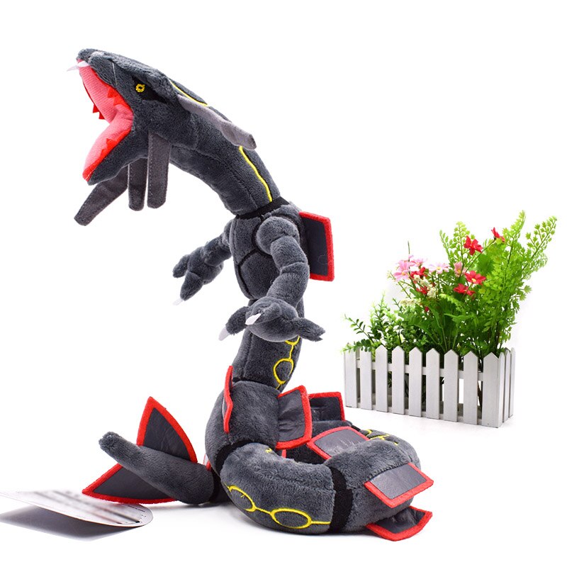 80cm High Quality Cute Rayquaza Plush Toy Shiny Pokemon Black Rayquaza Doll  Plushies Home Decor Xmas Gifts For Child Kids Fans