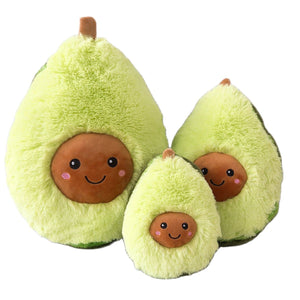 Cute Avocado Fur Plush Stuffed Cushion Pillow Doll