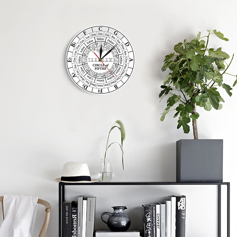 Circle Of Fifths Musician Composer Wall Clock