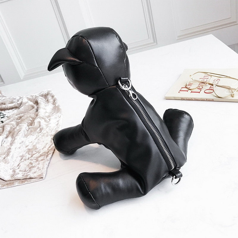 Puppy Shape Leather Purse Shoulder Bag