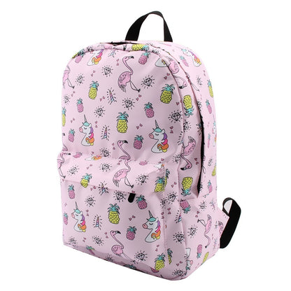 Lovely Pug Dog Water Resistant Backpack School Bag