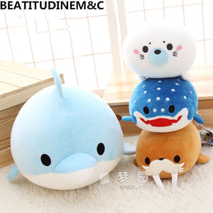 Cute Fatty Ocean Sea Animals Plush Stuffed Doll Pillow