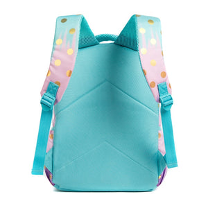 Cute Eiffel Sequin Blue&Pink Gradient Color School Bag Backpack for Kids