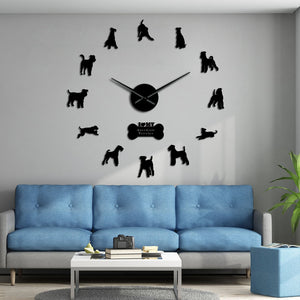 Sporting Pointer Dog Large Frameless DIY Wall Clock