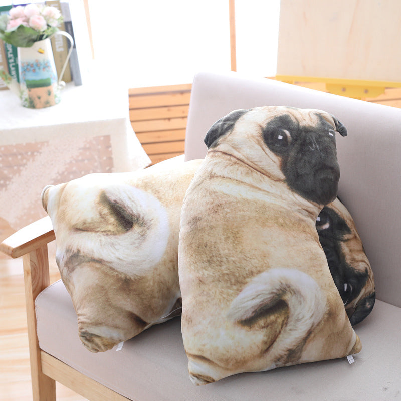 Lifelike Pug Dog Plush Toys Stuffed Pillow Dolls
