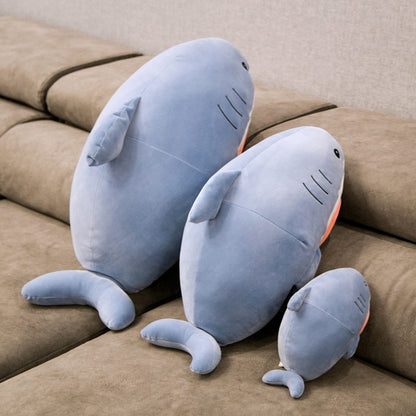 Cute Cuddly Huggable Cat Shark Plush Stuffed Toys Pillow