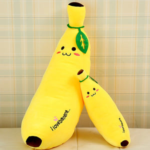 I Love Banana Yellow Soft Cute Fruit Plush Doll Pillow