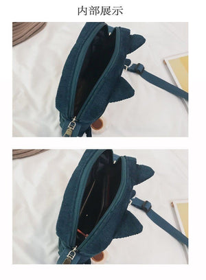 Anime Snorlax Plush Shoulder Bag Backpack