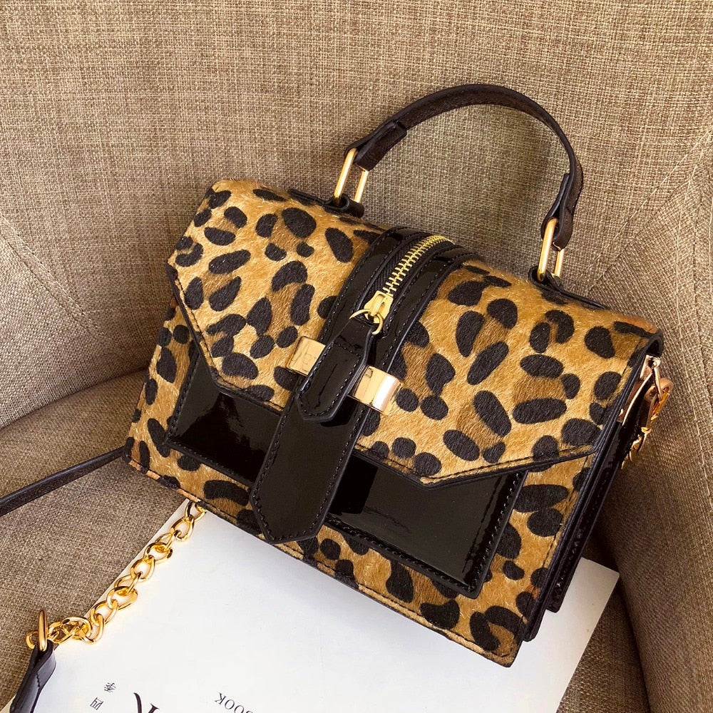 Leopard Women Handbags Crossbody Bags with Zipper