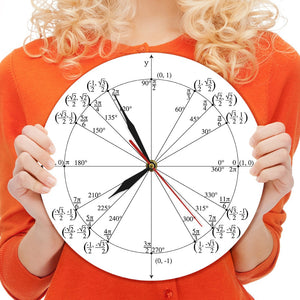 Trigonometry Unit Circle Math Angles Wall Clock