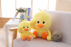 Cute Big Head Yellow Duck Plush Stuffed Pillow Doll Gift