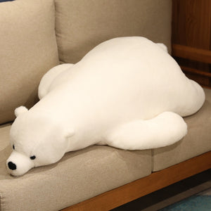 Cute Giant White Polar Bear Large Size 110cm Stuffed Plush Doll Pillow